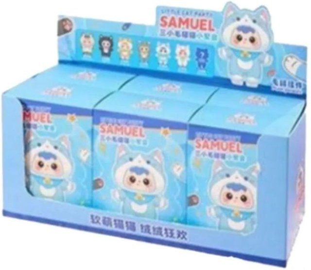 Discover Intime Samuel Katze Feier Plüschtier Blind Box, mit beweglichen Puppenaugen, ab 14 Jahren - Bild 1