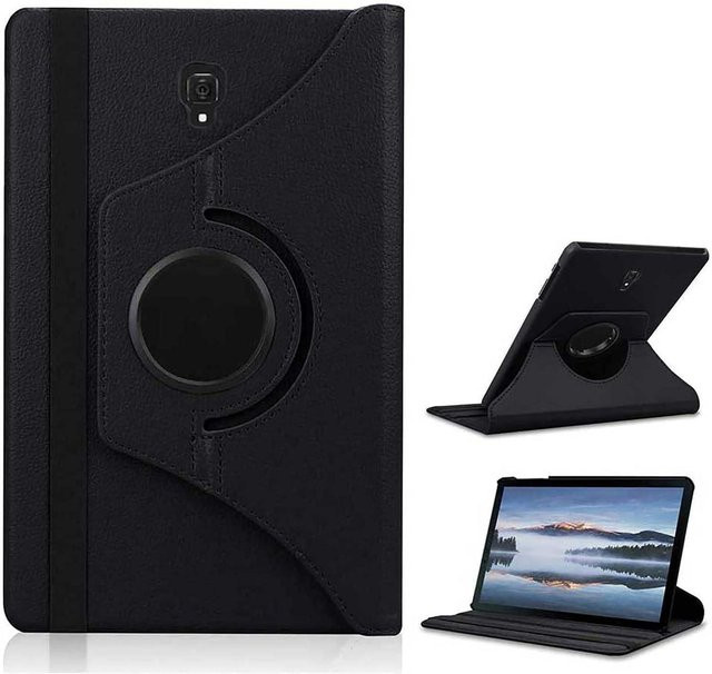 Smart Hülle für Samsung Galaxy Tab S4 10.5 mit 360 Grad drehbarer Klappständer-Funktion und Hartschalen-Rückseite in Schwarz - Bild 1