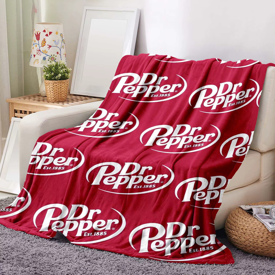 Gemütliche Flanell-Überwurfdecke von Dr. Pepper in Rot - Bild 2