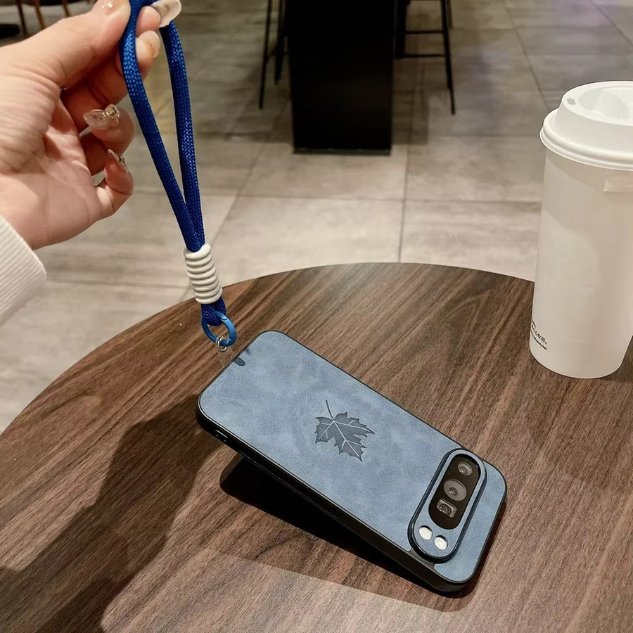 Retro Business Schutzhülle aus PU-Leder mit Hirschmuster für Google Pixel 10 9 8 7 Pro XL A in Braun mit Tragearmband - Bild 2