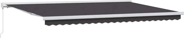 vidaXL Einziehbare Markise Anthrazit aus Polyester und Metall B: 500 cm, T: 300 cm - Bild 1
