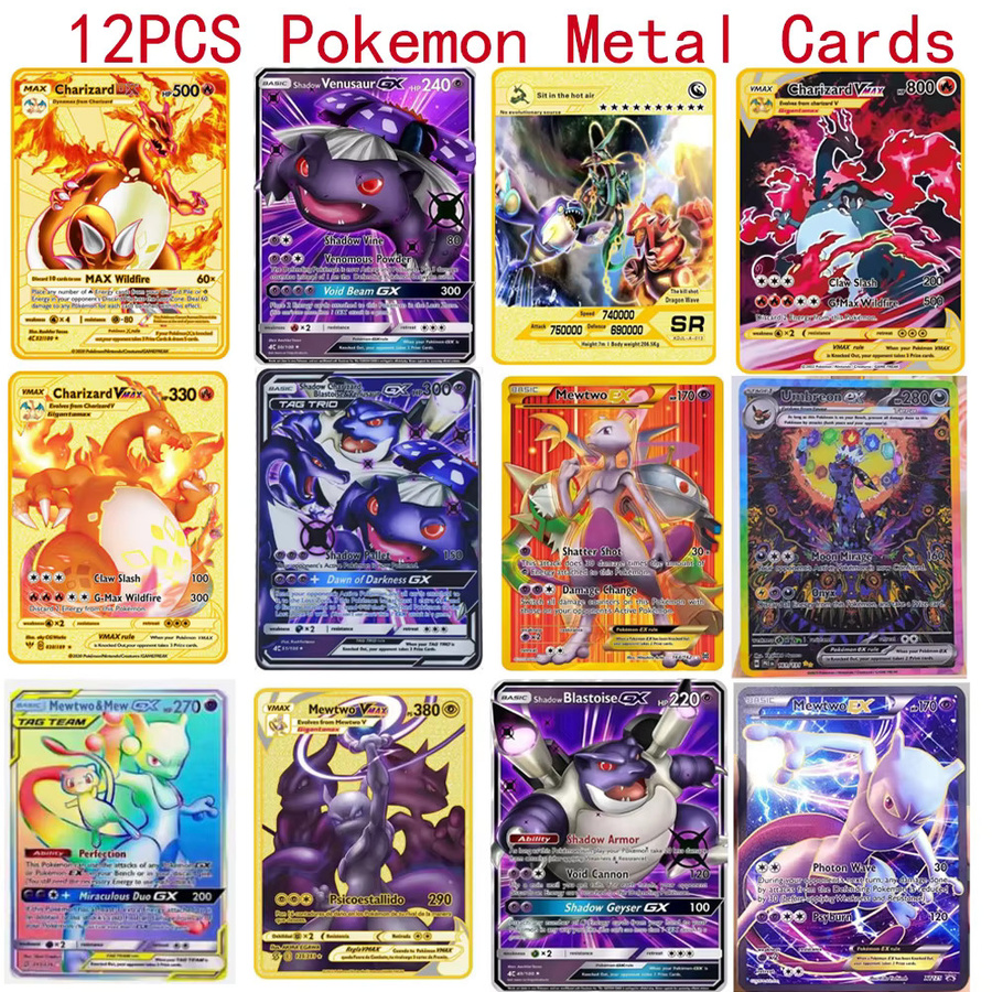Bandai Pokémon-Karten Mewtwo Monster GX V VMAX, Gold-Metallkarten, Englisch - Bild 2