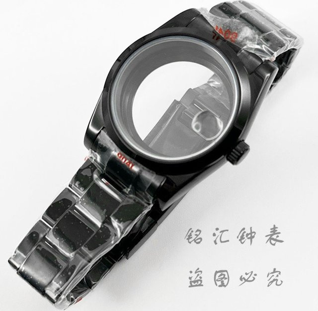 LIYAN Uhrengehäuse Edelstahl, Schwarz, Saphirglas, 36mm/40mm, Unisex - Bild 1