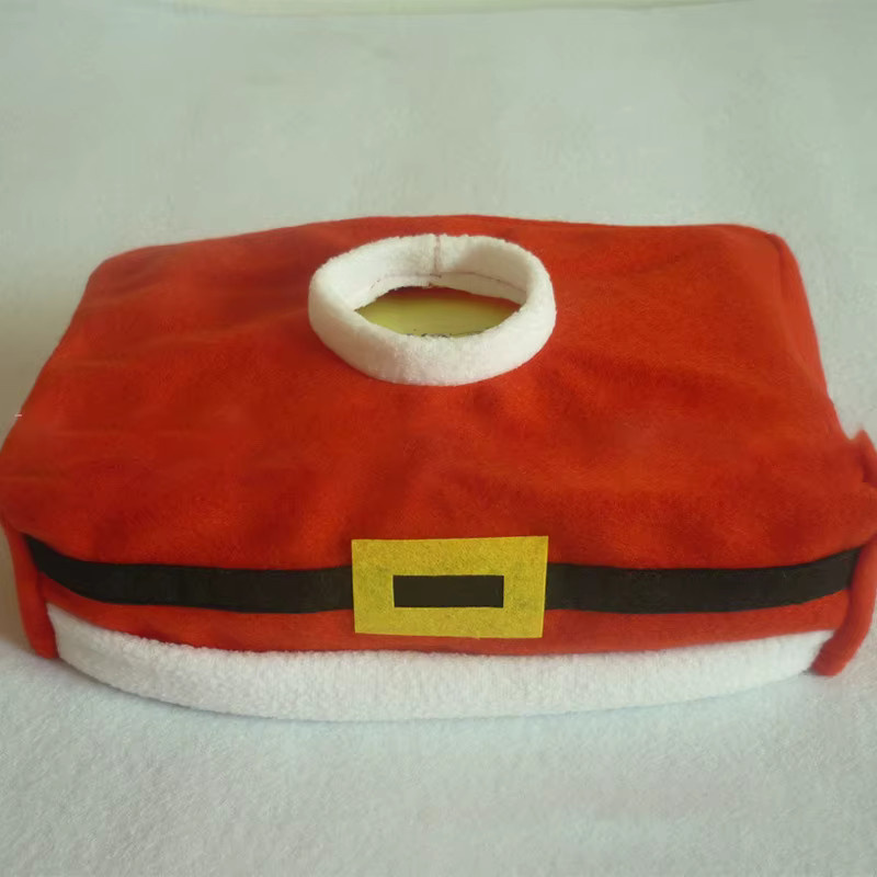 Weihnachts Serviettenbox mit Klee-Muster in Rot aus Kunststoff - Bild 3