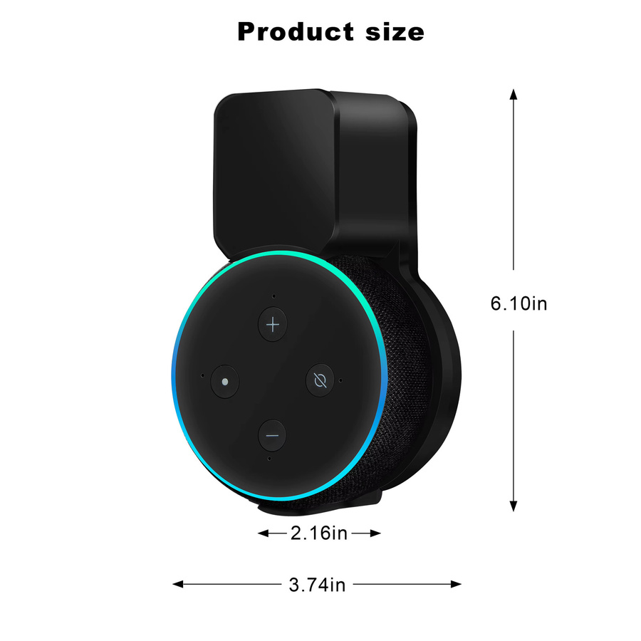 Echo Dot Wandhalterung in Schwarz für Echo Dot 3 Lautsprecher mit integriertem Kabelmanagement - Bild 4