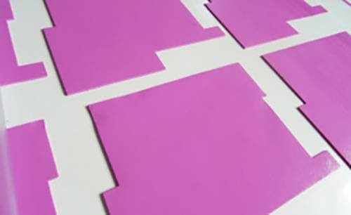 Kerafol Wärmeleitpad Ceramic Pink, Dicke: 0,8 mm, Wärmeleitfähigkeit: 6,0 W/mK, B x L: 50 x 50 mm - Bild 1