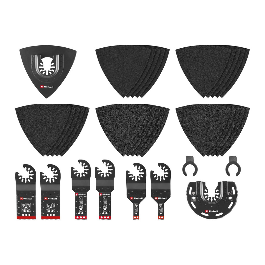 Einhell KFZ-Multitool-Set XL Plus-Case mit 35-teiligem Zubehör aus Sägeblättern und Schleifmitteln in Schwarz - Bild 2