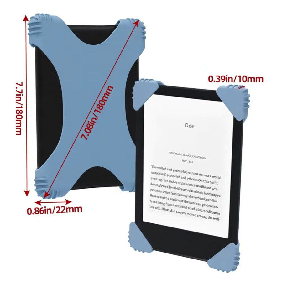 Silikon Handgelenk-Trage für E-Reader 6-8 Zoll in Schwarz mit Anti-Drop-Funktion und rutschfestem Griff - Bild 1