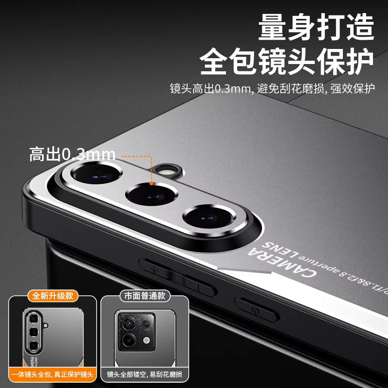 Ultradünne Stoßfeste Panzerhülle mit mattem AG Anti-Kratz-Metallgehäuse für Samsung Galaxy S26 FE S26 Ultra S25 Edge S24 Plus S23 S22 in Silver und Black - Bild 5