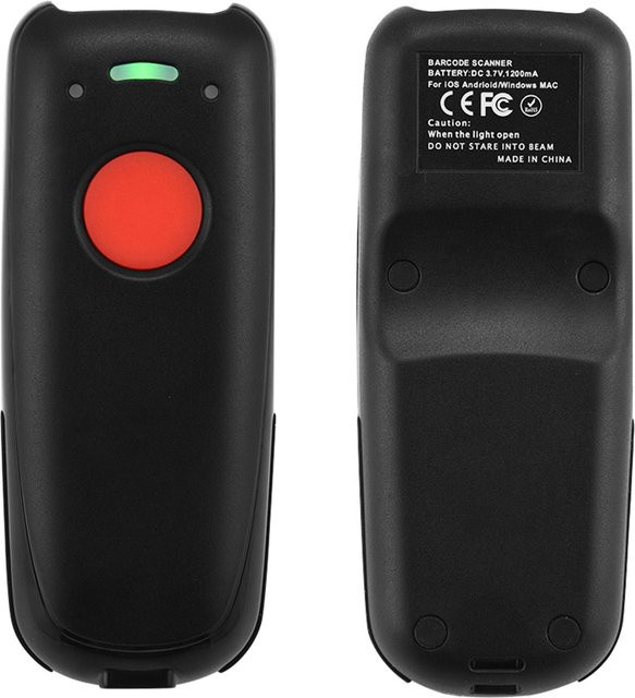 Tragbarer drahtloser Bluetooth-Barcodescanner von Honor Electronics in Schwarz für iOS, Android und Windows - Bild 1