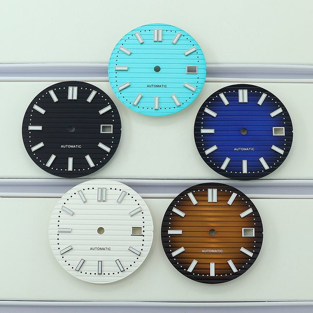 Zifferblatt, grün leuchtend, 30 mm, für Miyota 9015 Uhrwerk, Unisex - Bild 1