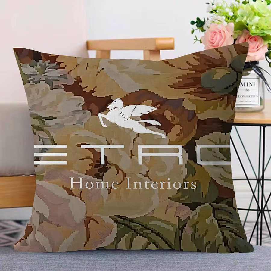 E-Etro Kissenbezug mit floralem Design in Multicolour, B/T: 30 x 30 cm - Bild 2