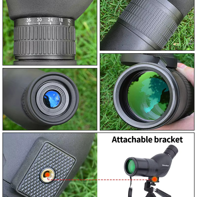 LOERSTON HD Zoom Monokular Spektiv mit Bak4 Prisma, wasserdicht und antibeschlagfrei, Schwarz - Bild 5