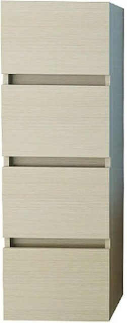 Jet-Line Badezimmer Hochschrank Kufstein in Holzoptik Eiche, Farbe: Braun/Beige, H x B x T: 120 x 40 x 35 cm - Bild 1