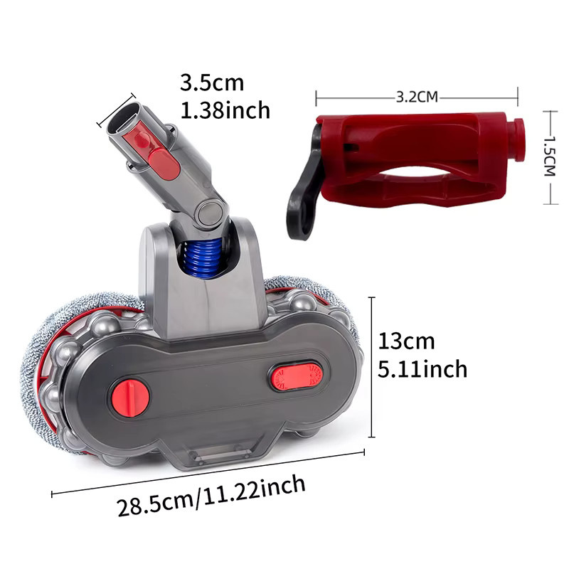2-in-1 Wischkopfaufsatz für Dyson V7 bis V15, austauschbare und waschbare Bodenbürste für deinen Staubsauger - Bild 2