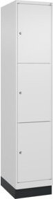 C+P Schließfachschrank Classic PLUS mit Sockel und 1 Abteil, Farbe: Verkehrsweiß/Grau, H x B x T: 195 x 40 x 50 cm - Bild 1