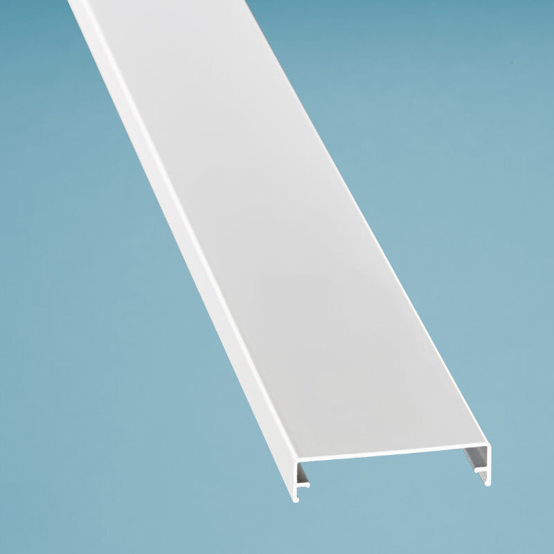 Scobalit Zierklemmdeckel aus Aluminium pulverlackiert in Weiß für alle Verlegeprofile Breite: 6 cm - Bild 1