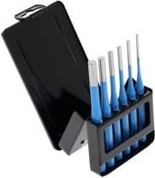 Gedore Splinttreiber-Satz mit Metallklappkassette, 6-teilig, 3 - 10 mm, Stahl, Silber/Blau - Bild 1
