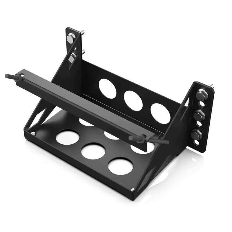 ZIFAN Metall-Batteriefach-Box in Schwarz, universelle Batterie-Montagebox für Auto, Anhänger und Boot, B/T/H: 27,0 x 18,0 x 19,0 cm - Bild 3