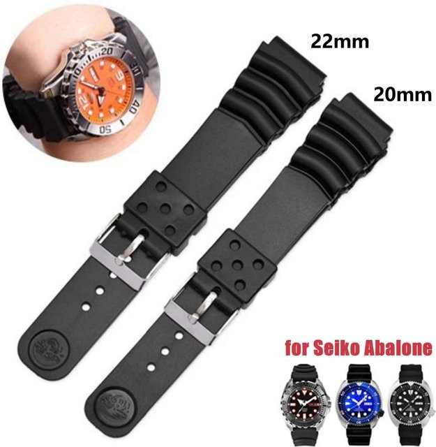 TINUORA Uhrenarmband Silikon, Schwarz, Herren, 18/20/22mm - Bild 1