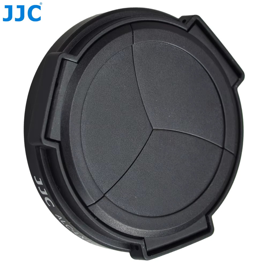 JJC Auto-Objektivdeckel Ersatz für Leica D-LUX 8, D-LUX 7, D-LUX (Typ 109) und Panasonic Lumix DMC-LX100II, LX100, ersetzt DMW-LFAC1, Schwarz/Silber - Bild 3