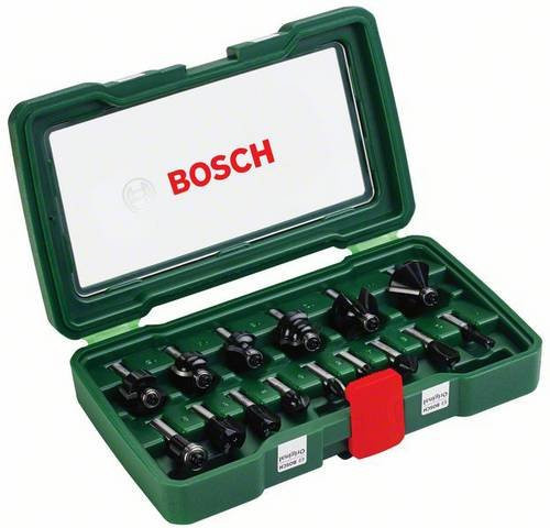 Bosch Fräser-Set aus Hartmetall, 15-teilig, Schaftdurchmesser: 8 mm, Multicolor - Bild 1