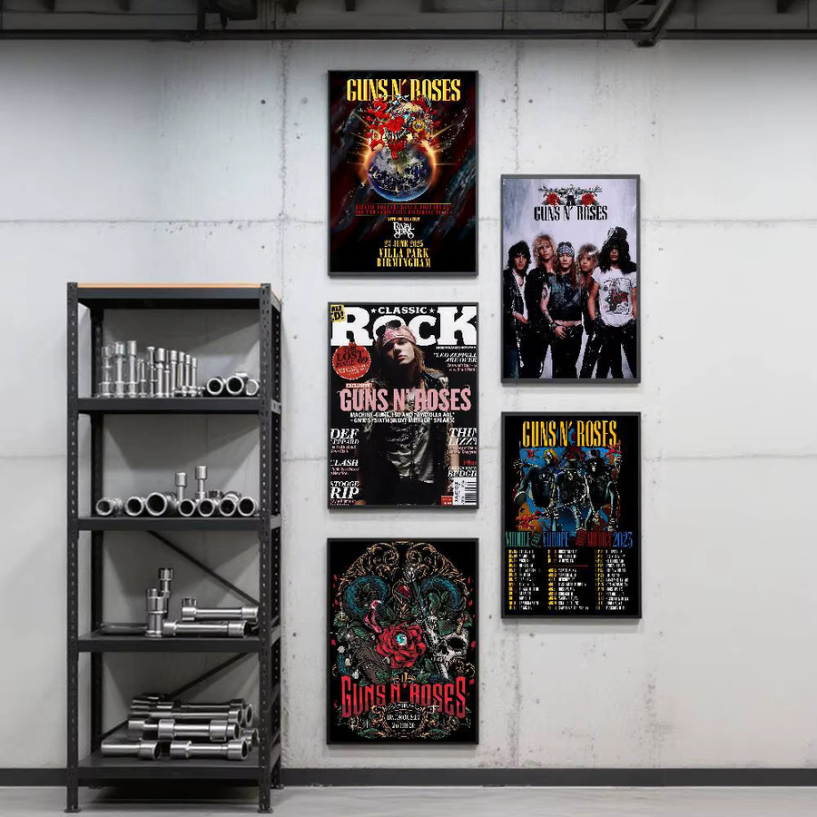 Kayou Guns N Roses Retro-Poster im Anime-Stil als Kunstdruck aus Papier, Mehrfarbig, B/H: 15,0 x 10,0 cm - Bild 2