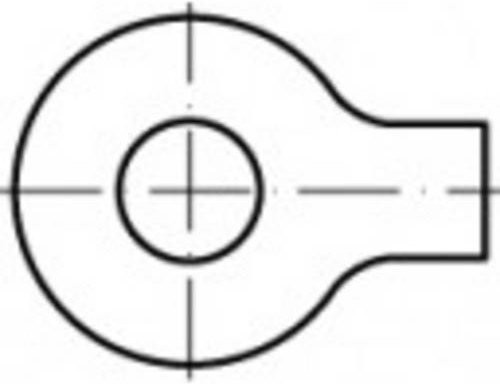 TOOLCRAFT Dichtungsscheiben mit Lappen aus Stahl, 34 mm, 50 Stück - Bild 1