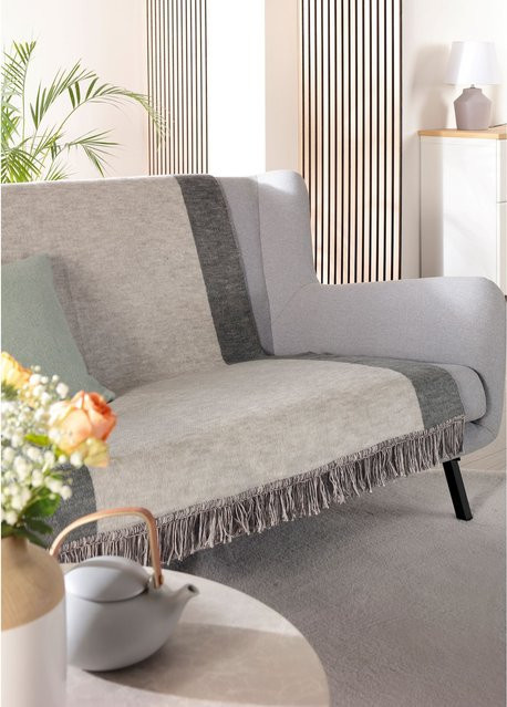Biederlack Sofaschoner Cover Cotton in Grau, Modernes Design, Waschbar - Bild 2