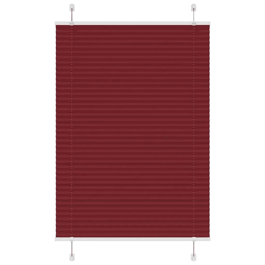 vidaXL Plissee Bordeauxrot, semi-transparent, Polyester, B: 90 cm, H: 150 cm - Bild 2