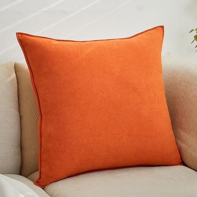 JMG Clothing Kissenbezug im nordischen Design, Orange, B/B: 65 x 65 cm - Bild 1