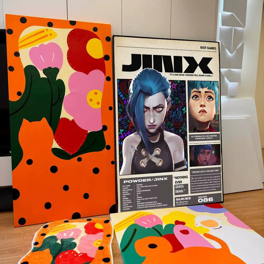 Arcane Season 2 Jinx VI Vintage-Poster als klebriger Retro-Kraftpapieraufkleber für deine Wanddekoration, Mehrfarbig, 15 x 15 cm - Bild 4