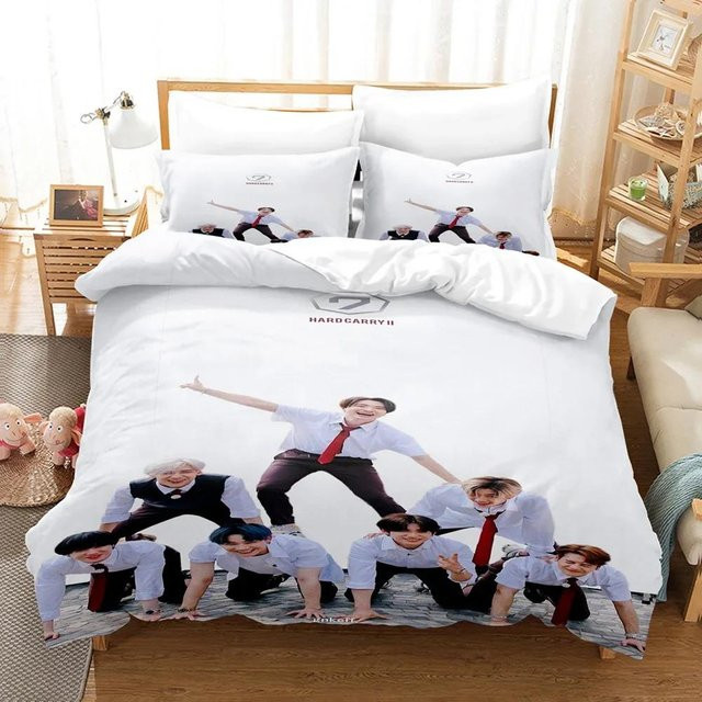 GOT7 Kpop Bettwäsche Set mit 3D-Druck aus Mikrofaser, Weiß, B/H: 210 x 210 cm - Bild 1
