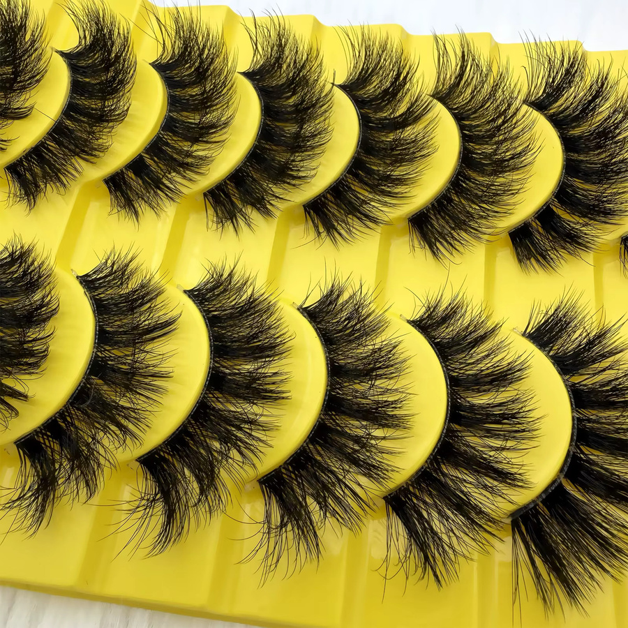 JIEFUXIN Künstliche Wimpern, Black, 10 Paar, Unisex - Bild 5