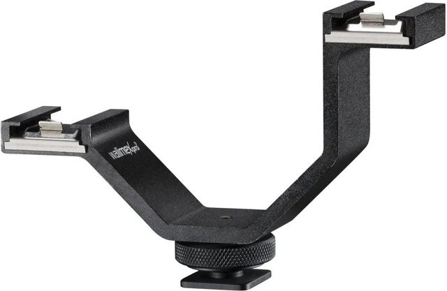 Walimex Pro Blitzschiene V-Rail in Schwarz mit 2x Standard-Blitzschuh, B/T/H: 110 x 72 x 25 cm - Bild 1