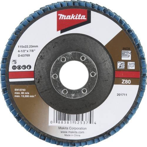 Makita Fächerschleifscheibe für Metall, Durchmesser: 125 mm, Multicolor - Bild 1