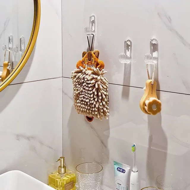 Transparente Acryl Wandhaken als Multifunktions Organizer für Schlüssel, Handtücher und Badroben, Set aus 3 oder 6 Stück - Bild 1