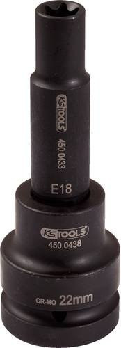KS Tools 450.0451 Kraft-Steckschlüsseleinsatz aus Chrom-Molybdänstahl in Schwarz - Bild 1