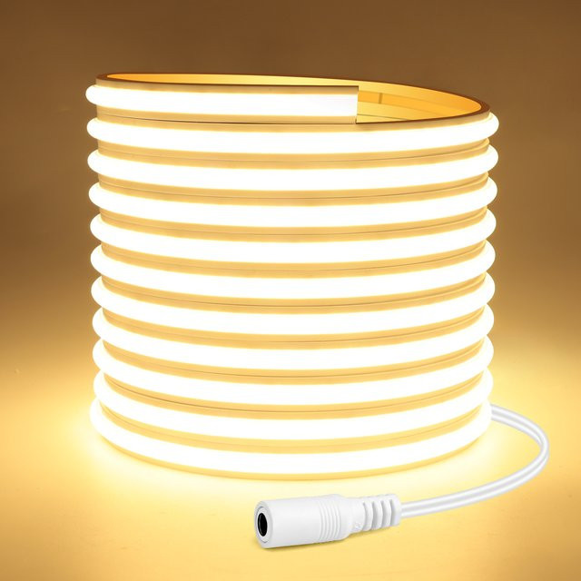 Rybakov COB LED Neon Streifen Weiß, Wasserdichtes Flexibles LED Band für Garten Dekoration, 24V DC - Bild 1