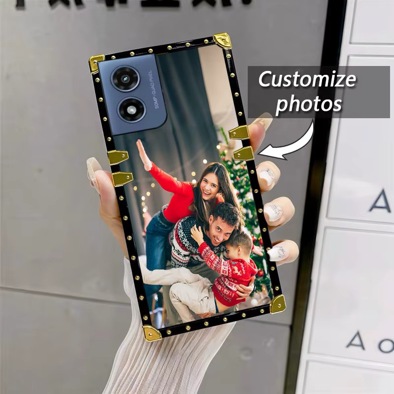 Motorola Smartphone Schutzhülle mit quadratischen galvanisierten Nieten in Schwarz und Multicolour - Bild 4
