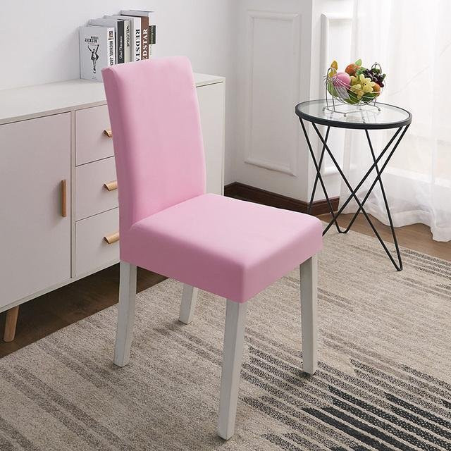 Airldianer Esszimmerstuhlbezüge aus Stretch-Spandex in Rosa - Bild 1