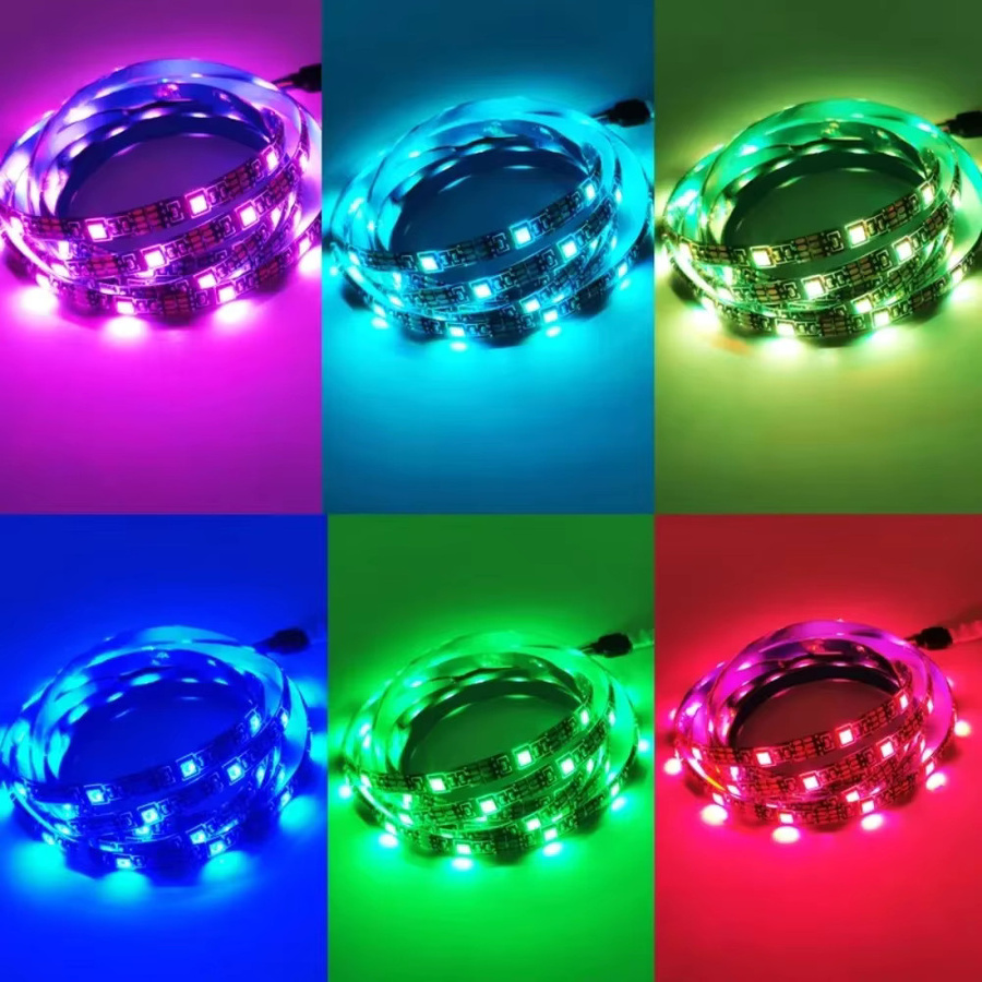 YSRSAI Smart RGB LED Streifen mit Tuya und Zigbee 3.0 Steuerung, USB 5V Multicolor LED Klebeband für TV Hintergrundbeleuchtung, kompatibel mit Alexa und Google Assistant - Bild 4