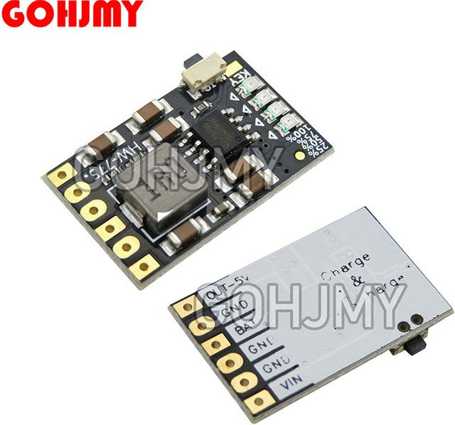 GOHJMY Lithium-Ionen-Batterie-Modul mit Lade- und Entladeschutz, 3,7 V bis 4,2 V, 5 V Boost-Funktion, Schwarz - Bild 1
