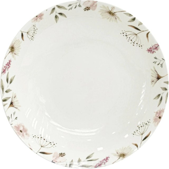 Mömax Suppenteller Amelie aus Bone China mit floralem Muster in Multicolour und Weiß, Durchmesser: 20,3 cm - Bild 1
