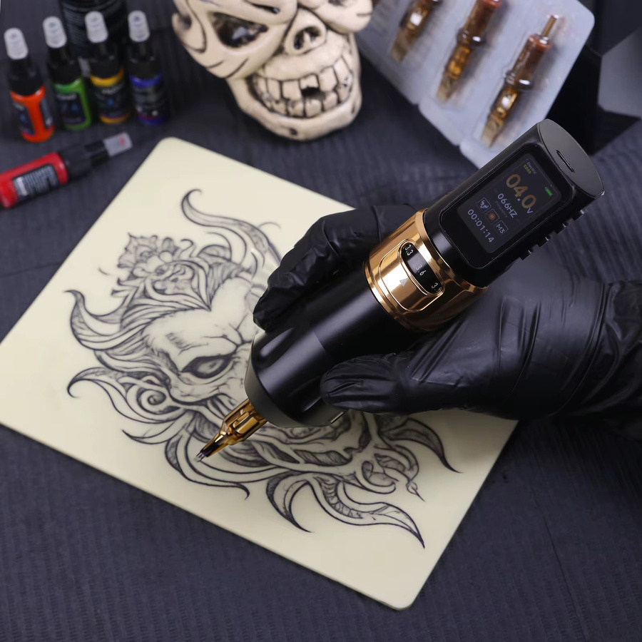 OFEYLE Tattoo-Maschinenstift, kabellos, 1600mAh Akku, einstellbarer Hub - Bild 2