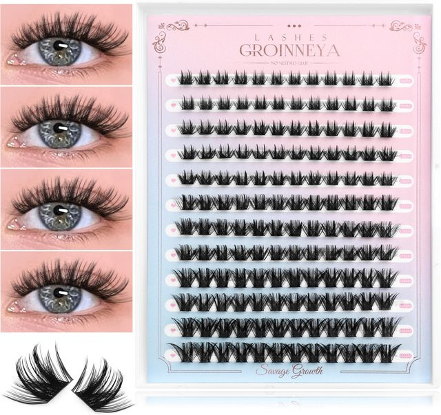 GROINNEYA Wimpern-Cluster, Volumen, natürlich, Unisex - Bild 1