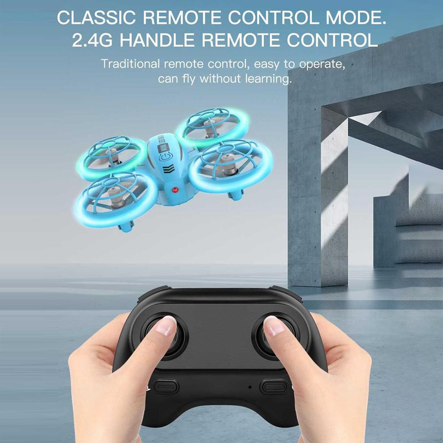 Igeteck Ferngesteuerte Mini-Drohne Stunt-Quadrocopter mit LED gelb - Bild 3