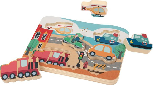 LUPILU Holzpuzzle Stadt 6-teiliges Set ab 1 Jahr - Bild 1