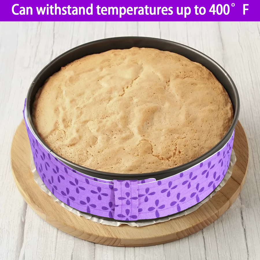 Willstar Einstellbare Kuchen-Backstreifen zum Anti-Verzerrungs-Dämpfen, 2er-Set, Lila - Bild 5