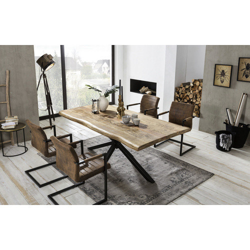 SIT Esstisch TABLES & CO aus Mango-Holz in Braun und Schwarz, Höhe: 77 cm, Tiefe: 90 cm - Bild 3